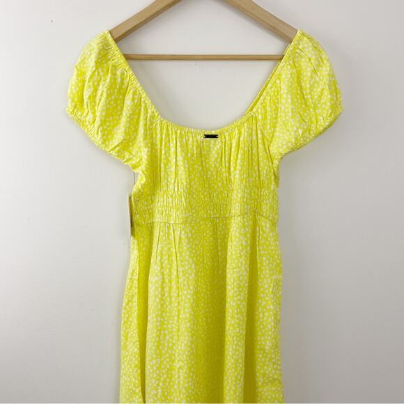 Billabong Yellow Wildflower Lightweight Flowy Minidress Mini Dress 10 M new nwt - Picture 6 of 12